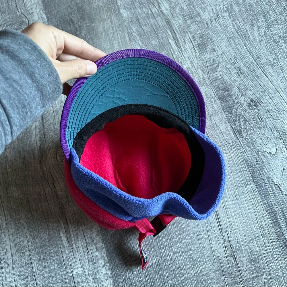 Vintage Patagonia Synchilla Duckbill Fleece Cap Retro Colorblock Hat USA